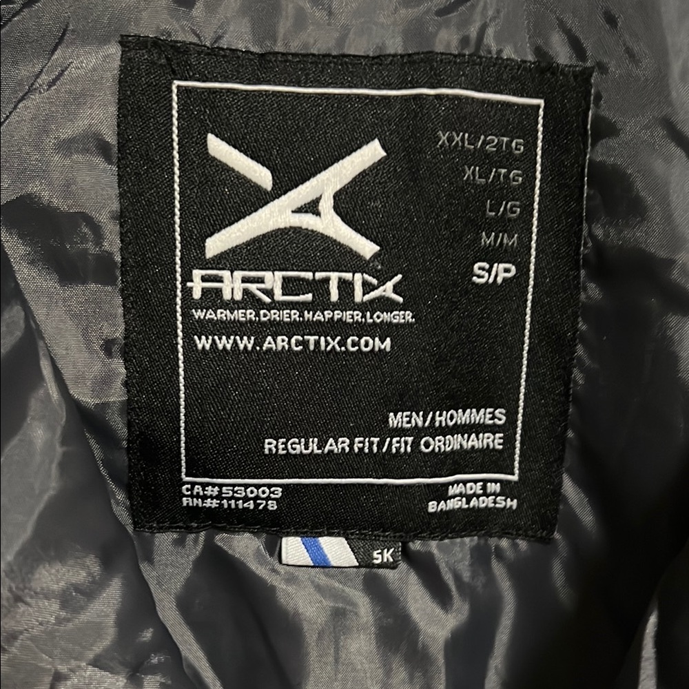 Arctix Black Insulated Snow Bibs - Picture 3 of 5